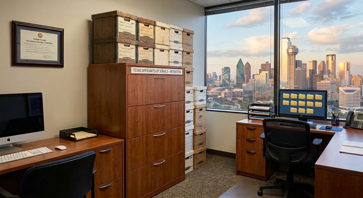 Proper retention of affidavits of service in Texas ensures legal protection and compliance