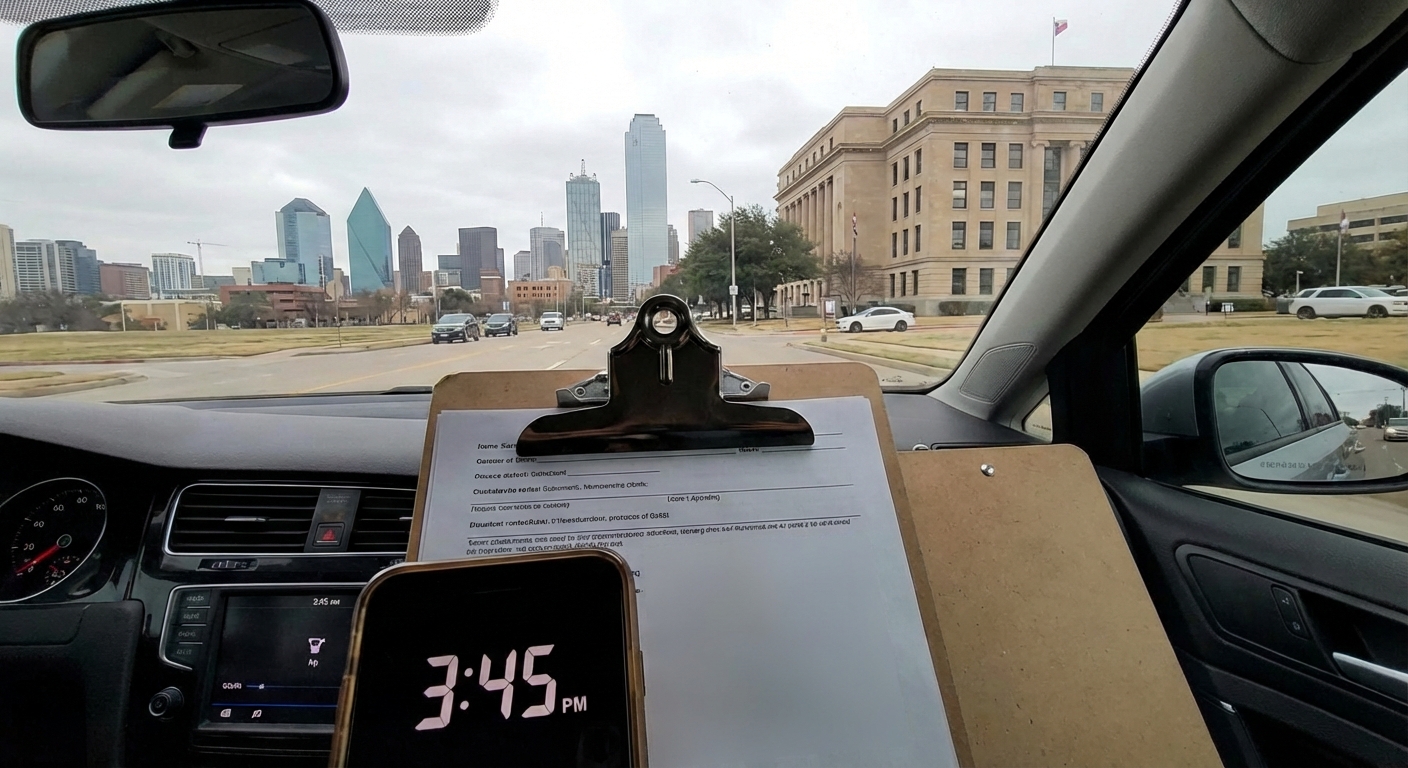 Process server delivering legal documents quickly in Dallas