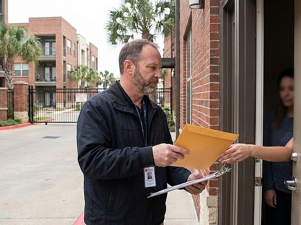 Can a Process Server in Fort Worth Serve Someone at an Apartment?
